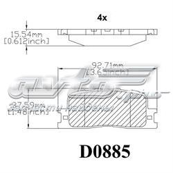 Колодки гальмові задні, дискові MKD885 Friction Master