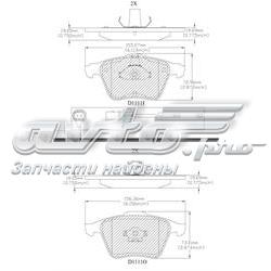 Передні тормозні колодки CMX1111 Friction Master