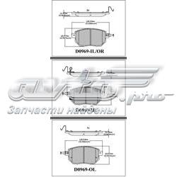 Колодки гальмівні передні, дискові MKD969 Friction Master