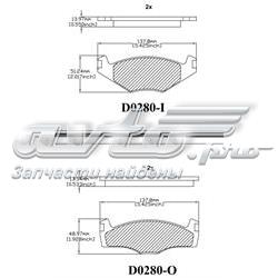 Колодки гальмівні передні, дискові MKD280 Friction Master