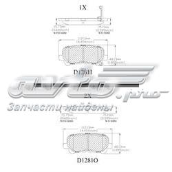 Колодки гальмові задні, дискові D1281 Friction Master