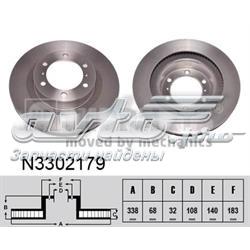 Диск гальмівний передній Nipparts N3302179