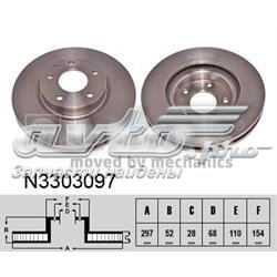 N3303097 Nipparts Гальмо дискове переднє