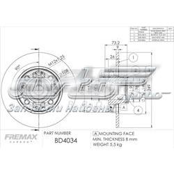 BD4034 Fremax Дискові гальма