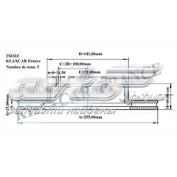 Диск гальмівний передній 25830Z Klaxcar France