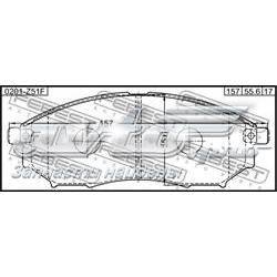 Тормозні колодки Febest 0201Z51F