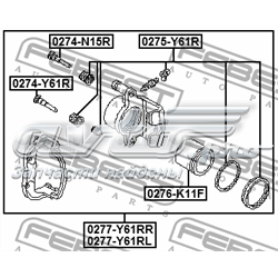 Купити 0277Y61RR Febest Супорт задній правий