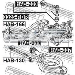 HAB207 Febest Сайлентблок задньої підвіски