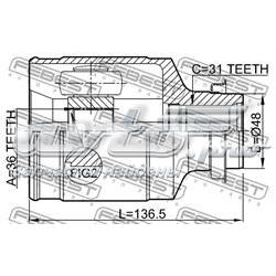 ШРКШ внутрішній, передній, правий Febest 0511CX7RH ціна, від 46.77 USD