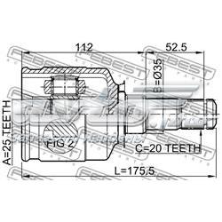 ШРКШ внутрішній, передній, лівий на Toyota Camry II V2