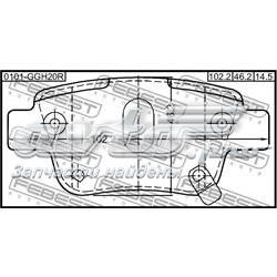 Задні гальмівні колодки Febest 0101GGH20R ціна, від 14.18 USD