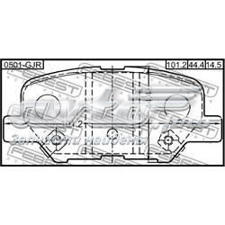 Задні дискові колодки Febest 0501GJR