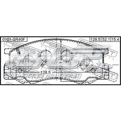 Тормозні колодки Febest 0101SR40F