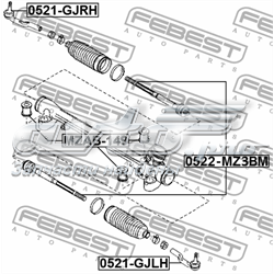 Купити 0521GJLH Febest Рульовий наконечник