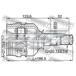 0111SXV10LH Febest ШРУС внутрішній, передній, лівий