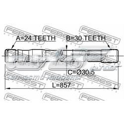 Купити 0112LC80RH Febest Приводний вал проміжний