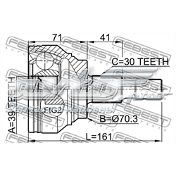 Купити A166350710064 Mercedes Шарнір приводу зовнішній