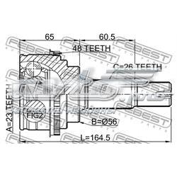 Граната зовнішня задня Febest 0110ACU35A48R ціна, від 70.93 USD
