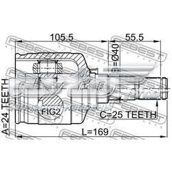 ШРКШ внутрішній, передній, лівий 0211P12QR20LH Febest