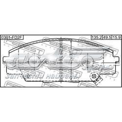 Гальмівні колодки Febest 0301FD2F ціна, від 19.02 USD