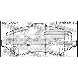 Гальмівні колодки Febest 2001CARVF ціна, від 35.17 USD