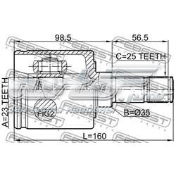 ШРУС внутрішній, передній, лівий Honda 44310S5DA21