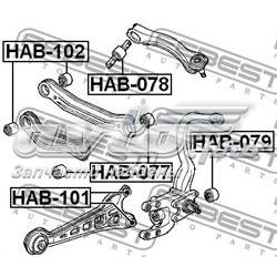 Купити HAB077 Febest Сайлентблок заднього поперечного важеля, зовнішній