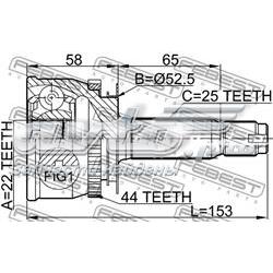 ШРУС зовнішній Febest 1210012A44