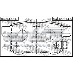 Купити 0301CU2R Febest Задні колодки