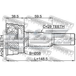 Купити 39211CA000 Nissan/Infiniti Шарнір різних кутових швидкостей задній