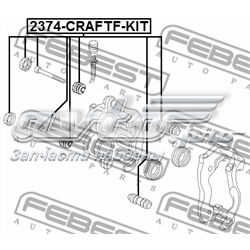 Ремкомплект переднього супорту 2374CRAFTFKIT Febest