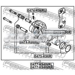 Купити 0475K96R Febest Супорт гальмівного, заднього