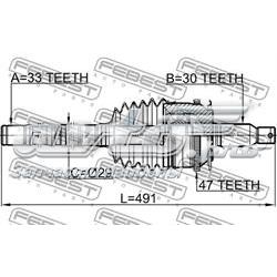 Купити 0414KB4A47R Febest ШРКШ зовнішній передній, правий