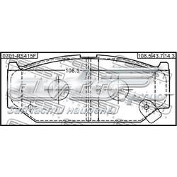 Передні тормозні колодки 0701RS415F Febest