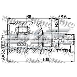 ШРКШ внутрішній, передній, лівий 96489833 General Motors