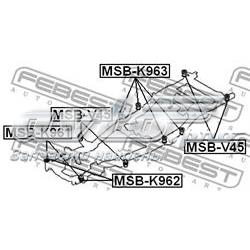 Подушка рами (кріплення кузова) MSBK963 Febest