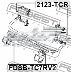 Гумка заднього стабілізатора Febest FDSBTC7RV2