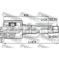 Купити 0111ACV40RH Febest ШРУС внутрішній правий