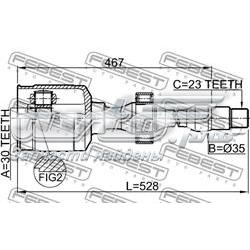 ШРУС внутрішній правий 0111GRX125RH Febest