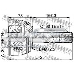 Граната колісна Febest 0110074 ціна, від 53.39 USD