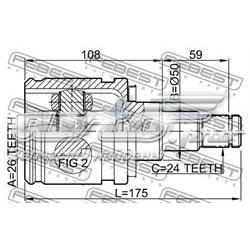 ШРКШ внутрішній, передній, лівий Febest 0111AZT250LH