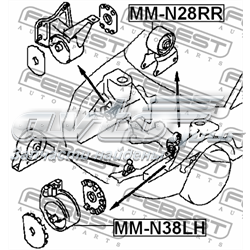 Подушка (опора) двигуна, ліва передня Mitsubishi MB948000