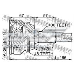 ШРУС зовнішній Febest 0110GSV40A48