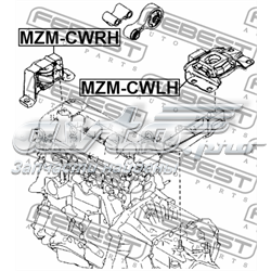 Права опора двигуна Febest MZMCWRH