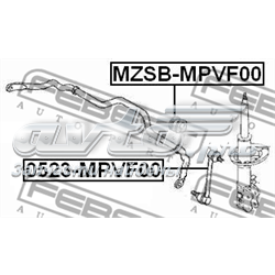 Купити MZSBMPVF00 Febest Подушка стабілізатора передня