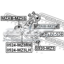 Важіль передньої підвіски нижній, правий Febest 0524MZ3RH ціна, від 67.50 USD