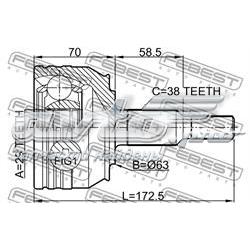 2310T5WD Febest Граната зовнішня