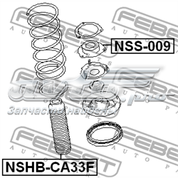 NSHBCA33F Febest буфер-відбійник амортизатора переднього + пильовик