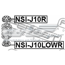 Купити NSIJ10LOWR Febest Проставка (гумове кільце) пружини задньої, нижня