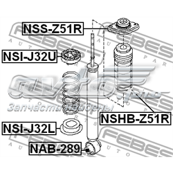 Опора амортизатора заднього NSSZ51R Febest